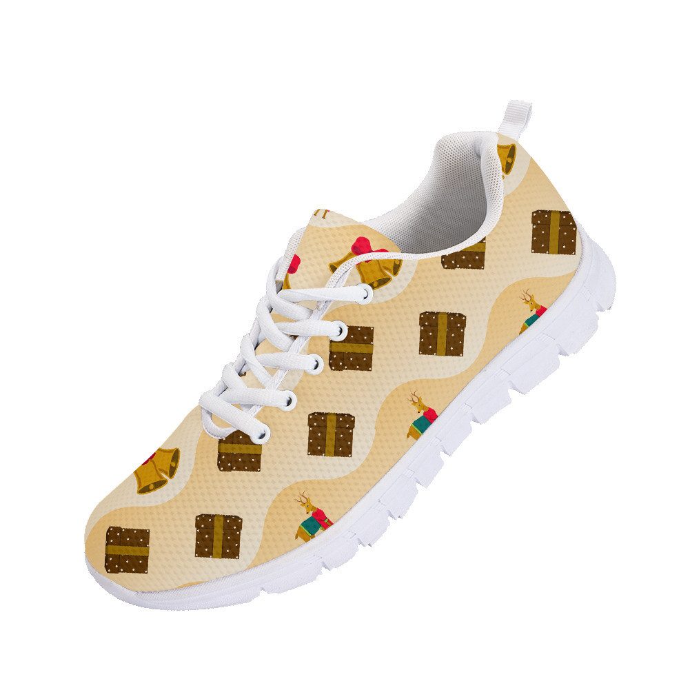 638633964028498362.jpg Pastel Orange Wavy Background Reindeer Brown Gift Boxes And Bells Running Shoes Sport Sneakers